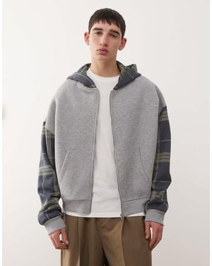 Collusion Boxy Hoodie - Gray