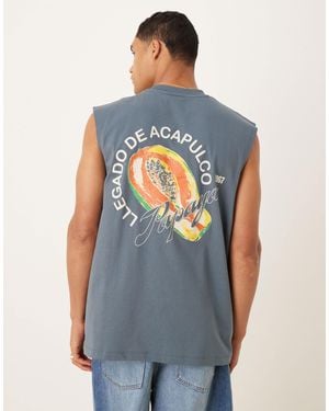 ASOS – oversize-tanktop - Blau