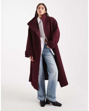 ASOS Cosy Longline Formal Coat - Red