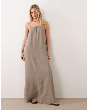 Jdy Mouwloze Maxi Jurk Van Kaasdoek - Naturel