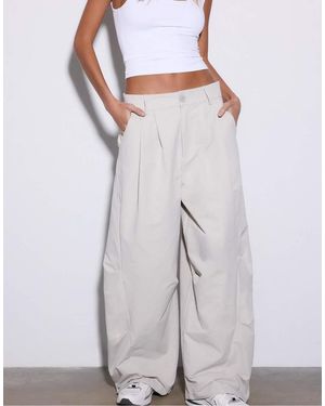Stradivarius Barrel Smart Trousers - Grey
