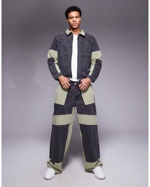 Liquor N Poker baggy Fit Biker Panel Jeans - Gray