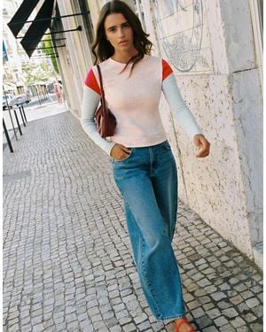 Pull&Bear Jean ballon taille haute moyen - Gris
