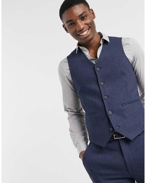 ASOS Gilet Super Skinny Da Abito Da Matrimonio - Blu