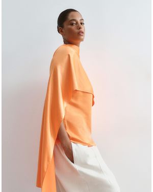 ARRANGE Curve – cape-oberteil aus satin - Orange