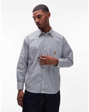 Carhartt Daldry Stripe Long Sleeve Shirt - Grey