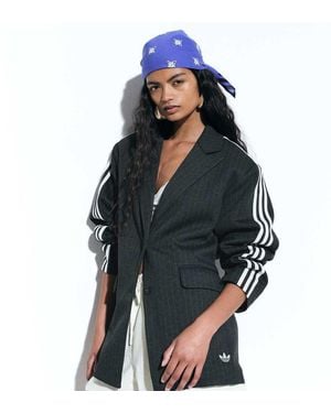 adidas Originals x ASOS Jersey Blazer With Cinched Waist - Blue