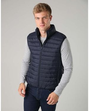 French Connection Superlight Funnel Neck Puffer Gilet - Blue
