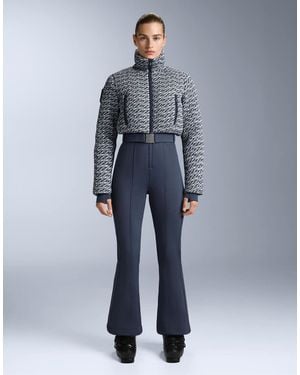 Oysho Minardi Piume Ski Water-resistant Twist Padded Down Jumpsuit - Blue