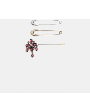 Stradivarius Set Di 3 Spille Dorate - Giallo