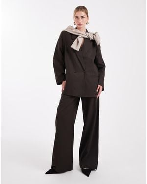 ONLY Low Waist Wide Leg Tailored Trousers Co-Ord - Black