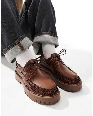 SEQWL Exton Loafers With Chunky Sole - Blue