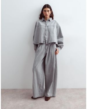 ARRANGE Denim Wide Leg Jeans - Grey