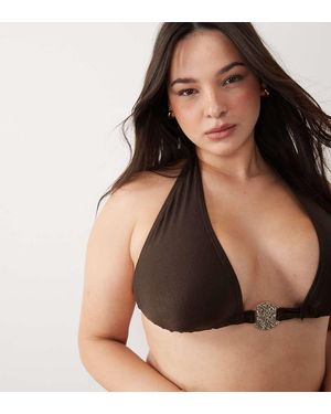 South Beach Halterneck Bikini Top - Black