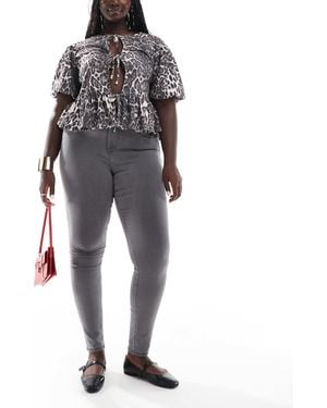 ONLY High Waist Skinny Jeans - Gray