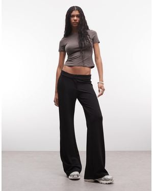 Weekday Flared Pants With Side Zip Detail - White