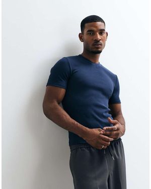 ASOS Muscle Fit T-shirt With Crew Neck - Blue