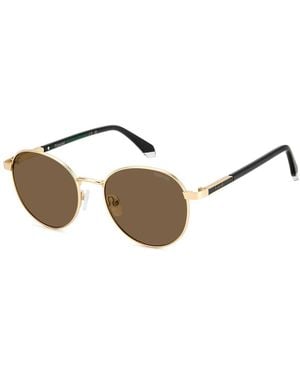 Polaroid Sunglasses Round Sunglasses With Bronze Polarized Lenses - Metallic