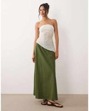 ASOS Volume Maxi Skirt - Green
