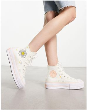 Converse Chuck Taylor All Star Lift Hi Astronomy Trainers - White