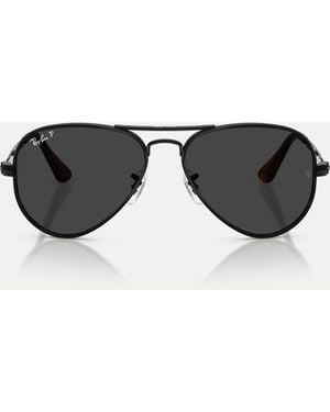 Ray-Ban – aviator – große, polarisierte pilotensonnenbrille - Schwarz