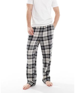 Jack & Jones Checked Lounge Pants - Grey
