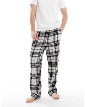 Jack & Jones – karierte lounge-hose - Grau