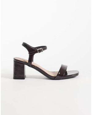 New Look Low Block Heel Shoes - Metallic