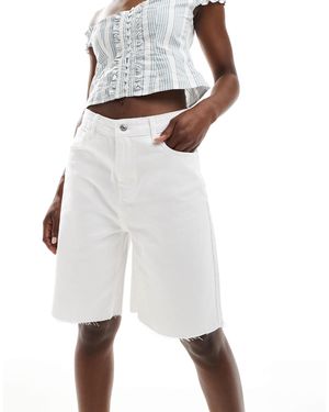 Pimkie Longline Denim Jorts - White