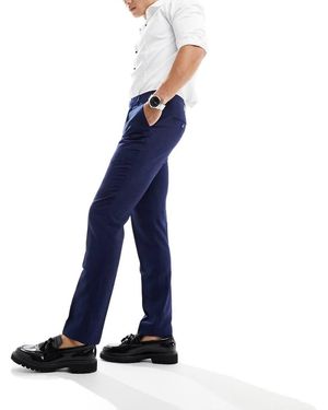 Harry Brown Slim Fit Suit Trousers - Blue