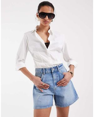 ASOS Denim Dad Short - Blue