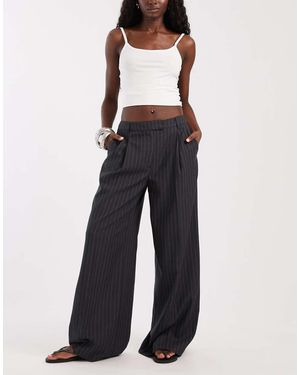 ASOS Broek Met Lage Taille - Blauw