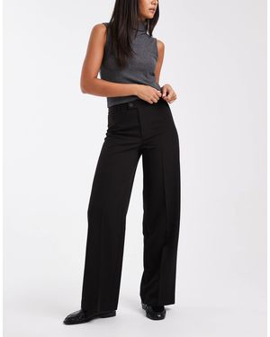 Vero Moda Straight Smart Trouser With Crease Front - Black