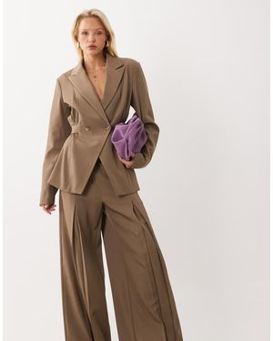 ASOS Blazer Met Ceintuur En Lange Mouwen Co-Ord - Bruin