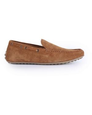 Thomas Crick – duval – lässige loafer-slipper aus wildleder - Braun