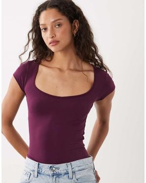 Cotton On Hold Me Short Sleeve Top - Purple