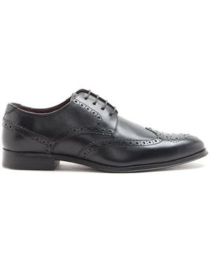Thomas Crick Zapatos Derby De Vestir Negros Estilo Oxford De Cuero Banks De - Gris