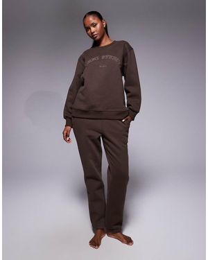 SIMMI Colby Varsity Cuffed Joggers - Brown