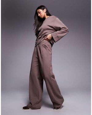 ASOS Broek Met Superwijde Pijpen En Interlocknaden - Paars