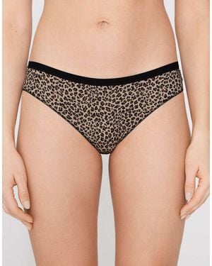 Tezenis Printed Cotton Briefs - Black