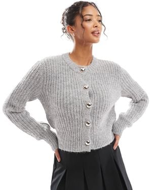 Bershka Gilet épais - Gris