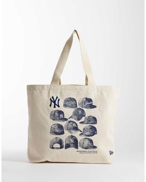 KTZ Ny Yankees Cap Graphic Heavyweight Tote Bag - Blue