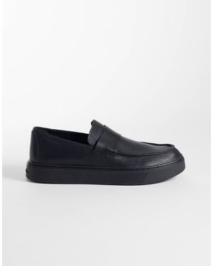 Calvin Klein Chunky Leather Loafers - Blue