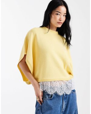 ASOS – cape-shirt aus strick - Gelb