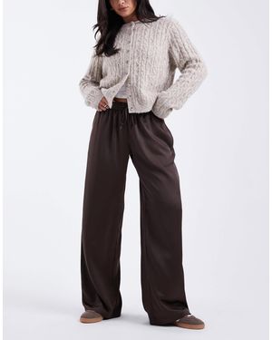 Cotton On Satin Style Pull On Trouser - White