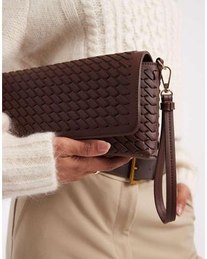 Glamorous Geweven Clutch - Bruin