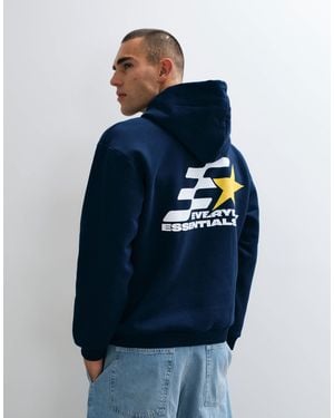 ASOS Oversized Hoodie With Print - Blue