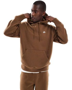 Nike Club Hoodie - Brown