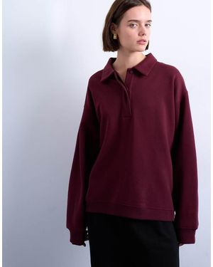 TOPSHOP Polo Sweat - Purple