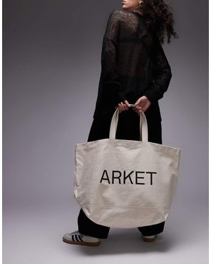 ARKET Oversized Canvas Tote Bag - Black